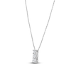 Thumbnail Image 2 of Lab-Created Diamond Graduated Three-Stone Stack Necklace 1/2 ct tw 14K White Gold 18&quot;