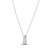 Thumbnail Image 4 of Lab-Created Diamond Graduated Three-Stone Stack Necklace 1/2 ct tw 14K White Gold 18&quot;