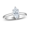 Thumbnail Image 1 of Marquise-Cut Lab-Created Diamond Solitaire Plus Engagement Ring 1 ct tw Platinum (VS2/F)