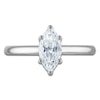 Thumbnail Image 3 of Marquise-Cut Lab-Created Diamond Solitaire Plus Engagement Ring 1 ct tw Platinum (VS2/F)