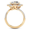 Thumbnail Image 2 of J'Lure Octagon Step-Cut Lab-Created Diamond Halo Bypass Engagement Ring 4-1/3 ct tw 18K Yellow Gold