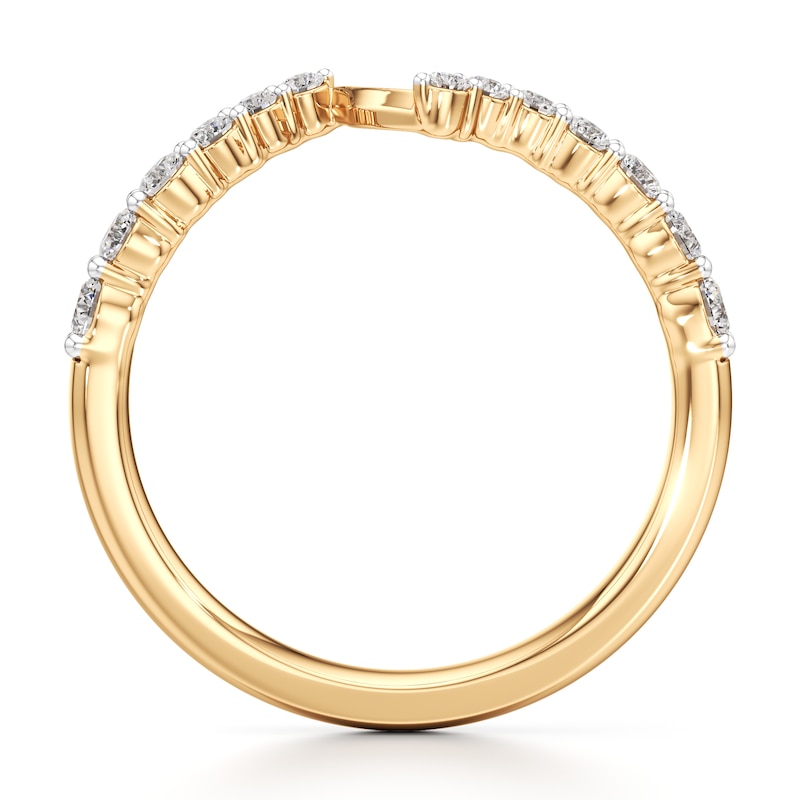 Main Image 2 of J'Lure Lab-Created Diamond Contour Wedding Band 1/3 ct tw 18K Yellow Gold