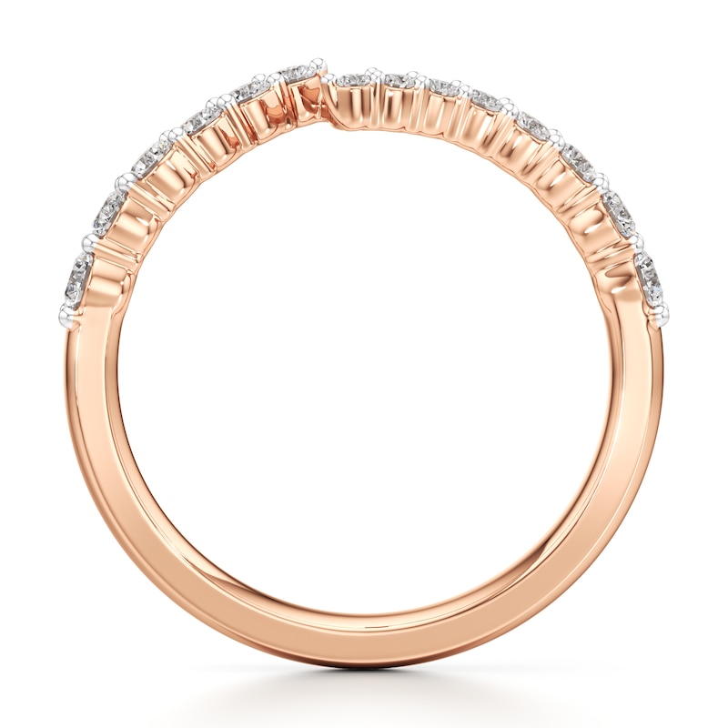 Main Image 2 of J'Lure Lab-Created Diamond Contour Wedding Band 3/8 ct tw 18K Rose Gold