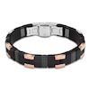 Thumbnail Image 5 of Baraka Men's Carbon Fiber & Rubber Bracelet Sterling Silver & 18K Rose Gold 8.25&quot;