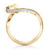 Thumbnail Image 2 of J'Lure Lab-Created Diamond Contour Wedding Band 1/6 ct tw 18K Yellow Gold