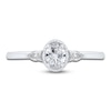 Thumbnail Image 0 of Diamond Engagement Ring 1/2 ct tw Oval/Pear-shaped 14K White Gold