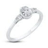 Thumbnail Image 1 of Diamond Engagement Ring 1/2 ct tw Oval/Pear-shaped 14K White Gold