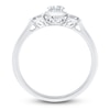 Thumbnail Image 2 of Diamond Engagement Ring 1/2 ct tw Oval/Pear-shaped 14K White Gold