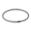 Thumbnail Image 1 of Marco Dal Maso Men's Black Diamond Accent Bracelet Black Enamel Sterling Silver 8&quot;