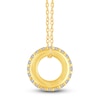 Thumbnail Image 3 of Diamond Pendant Necklace 1/4 ct tw Round 10K Yellow Gold 18&quot;