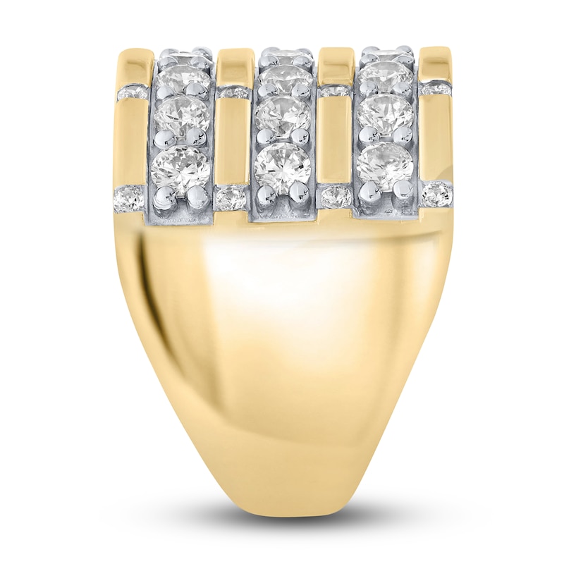 Main Image 2 of Men's Diamond Ring 2 ct tw Round 10K Yellow Gold