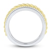 Thumbnail Image 3 of Men's Diamond Wedding Band 1/5 ct tw Round 14K Two-Tone Gold