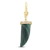 Thumbnail Image 0 of Charm'd by Lulu Frost 10K Yellow Gold 1/10 ct tw Diamond Halo 15MM Malachite Fearless Charm