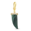 Thumbnail Image 1 of Charm'd by Lulu Frost 10K Yellow Gold 1/10 ct tw Diamond Halo 15MM Malachite Fearless Charm