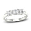 Thumbnail Image 0 of Diamond 5-Stone Anniversary Band 1 ct tw Emerald Platinum