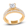 Thumbnail Image 3 of Diamond Bridal Set 1-3/8 ct tw Princess/Round 14K Yellow Gold