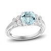 Thumbnail Image 1 of LALI Jewels Natural Aquamarine Engagement Ring 1/4 ct tw Diamonds 14K White Gold