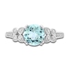 Thumbnail Image 3 of LALI Jewels Natural Aquamarine Engagement Ring 1/4 ct tw Diamonds 14K White Gold