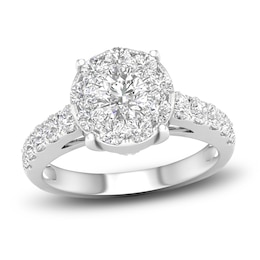 Diamond Engagement Ring 2 ct tw Round 14K White Gold