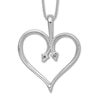 Thumbnail Image 3 of Heart Pendant Necklace Diamond Accents 14K White Gold 18&quot;