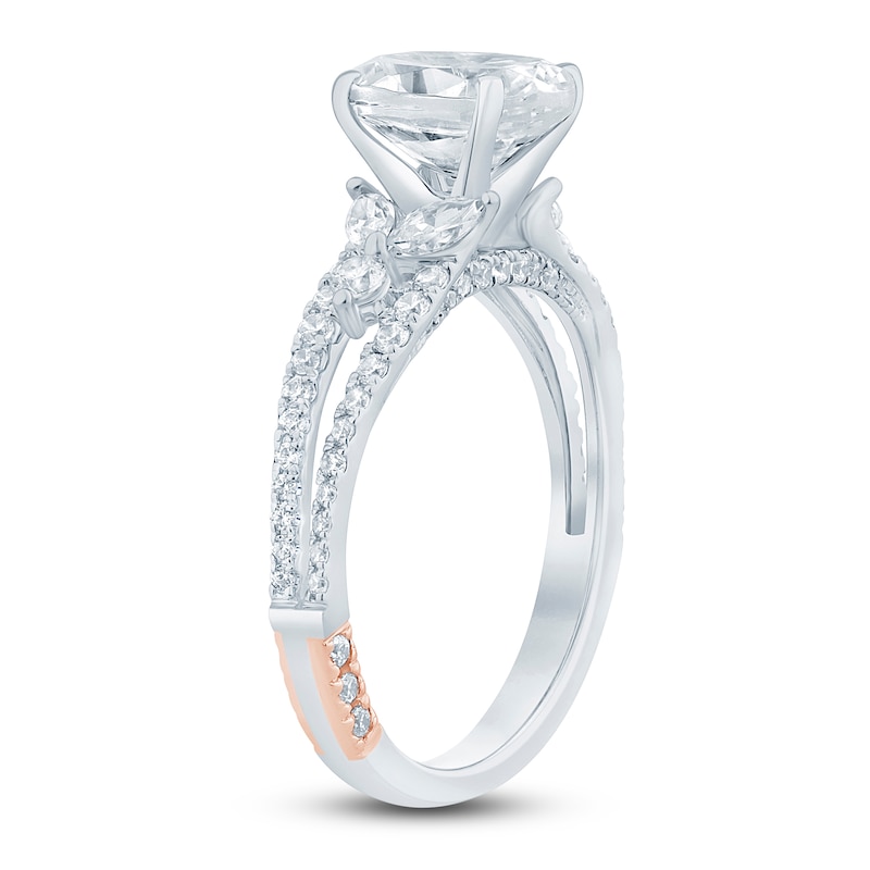 Main Image 2 of Pnina Tornai Lab-Created Diamond Engagement Ring 2-1/5 ct tw Oval/Marquise/ Round 14K White Gold