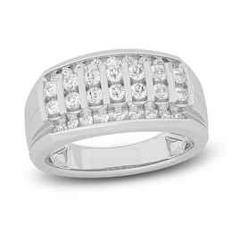 Men's Diamond Ring 1 ct tw Round 14K White Gold