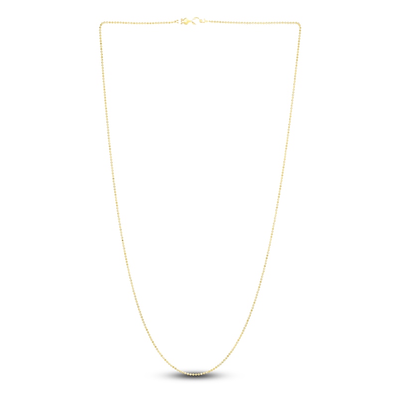 Main Image 2 of Diamond-Cut Beaded Chain Necklace 14K Yellow Gold 18&quot; 1.1mm