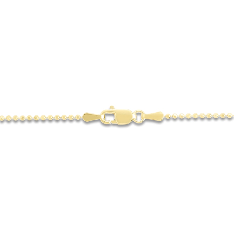 Main Image 3 of Diamond-Cut Beaded Chain Necklace 14K Yellow Gold 18&quot; 1.1mm