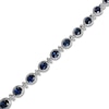 Thumbnail Image 0 of Natural Blue Sapphire Tennis Bracelet 2-1/3 ct tw Round 18K White Gold