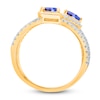 Thumbnail Image 3 of Kallati Natural Tanzanite & Diamond Ring 3/8 ct tw 14K Yellow Gold