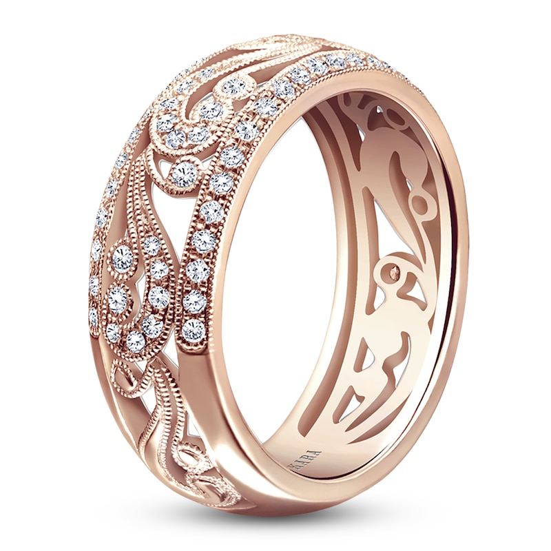 Main Image 2 of Kirk Kara Diamond Scroll Ring 3/8 ct tw 14K Rose Gold