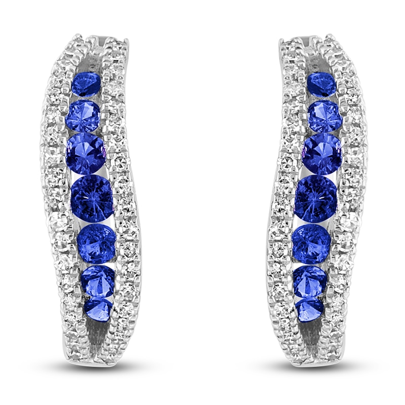 LALI Jewels Natural Blue Sapphire & Diamond Earrings 1/4 ct tw 14K ...