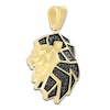 Thumbnail Image 2 of Men's Black Diamond Lion Charm 1/2 ct tw 10K Yellow Gold