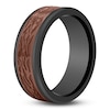 Thumbnail Image 1 of Men's Textured Wedding Band Black & Brown Ion-Plated Tungsten Carbide 8mm