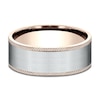 Thumbnail Image 3 of Men's Knurled Comfort-Fit Wedding Band 8mm 14K Two-Tone Gold