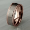 Thumbnail Image 4 of Men's Knurled Comfort-Fit Wedding Band 8mm 14K Two-Tone Gold