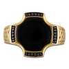 Thumbnail Image 3 of 1933 by Esquire Men's Black Onyx & Black Diamond Ring 1/8 ct tw 14K Yellow Gold-Plated Sterling Silver