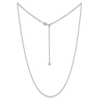 Thumbnail Image 4 of Solid Adjustable Diamond-Cut Cable Chain Necklace 1.4mm Sterling Silver 24&quot;