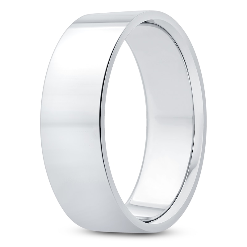 Main Image 2 of Flat Wedding Band Platinum 7mm