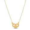 Thumbnail Image 1 of Italia D'Oro Heart Mariner Link Necklace 14K Yellow Gold 18&quot;