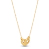 Thumbnail Image 2 of Italia D'Oro Heart Mariner Link Necklace 14K Yellow Gold 18&quot;