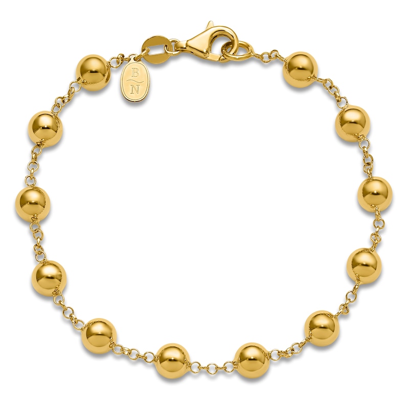 Blue Nile X Jared Bead Station Bracelet 14K Yellow Gold 7.5"