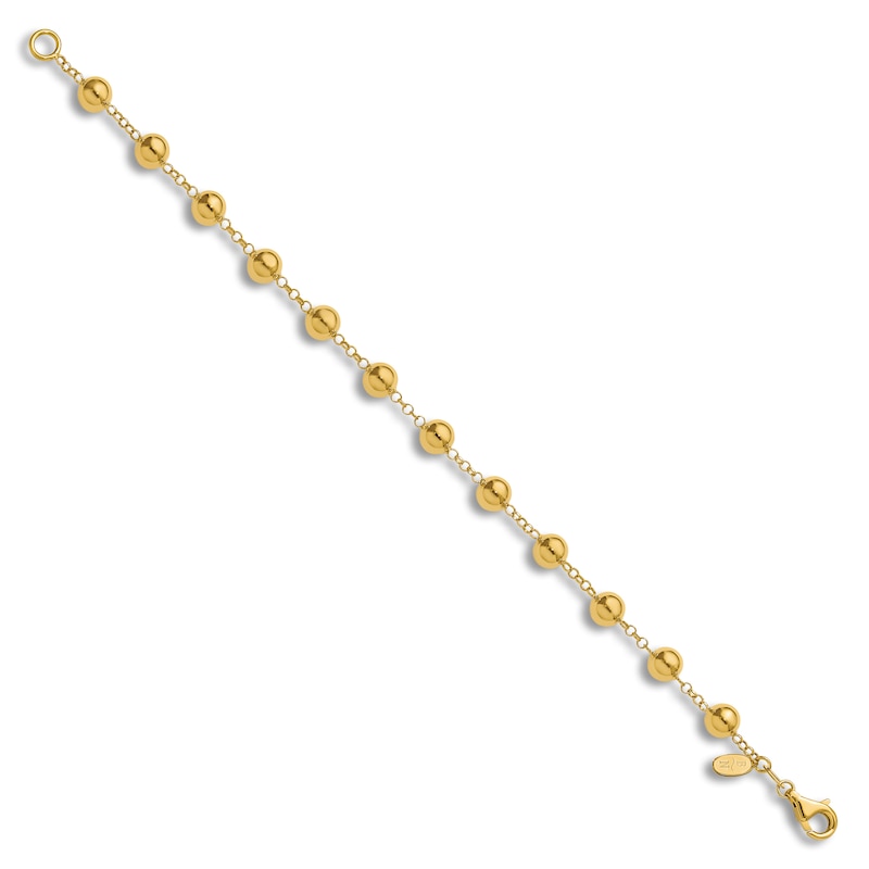 Blue Nile X Jared Bead Station Bracelet 14K Yellow Gold 7.5"