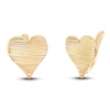 Thumbnail Image 1 of Diamond-Cut Heart Stud Earrings 10K Yellow Gold