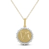 Thumbnail Image 1 of Diamond Zodiac Sagittarius Medallion Necklace 1/3 ct tw 10K Yellow Gold 18&quot;