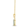 Thumbnail Image 2 of Le Vian Silhouette Elongated Shield-Cut Natural Green Quartz Necklace 1/20 ct tw Diamonds 14K Honey Gold 19&quot;