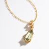 Thumbnail Image 3 of Le Vian Silhouette Elongated Shield-Cut Natural Green Quartz Necklace 1/20 ct tw Diamonds 14K Honey Gold 19&quot;