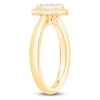 Thumbnail Image 2 of Multi-Diamond Oval Halo Promise Ring 1/3 ct tw 10K Yellow Gold