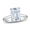 Thumbnail Image 1 of Emerald-Cut Lab-Created Diamond Solitaire Plus Engagement Ring 3 ct tw Platinum (VS2/F)