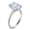 Thumbnail Image 2 of Emerald-Cut Lab-Created Diamond Solitaire Plus Engagement Ring 3 ct tw Platinum (VS2/F)